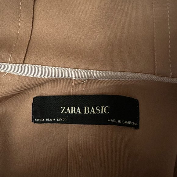 ZARA BASICS FAUX SUEDE JACKET HOODED PINK SIZE M - Picture 7 of 7